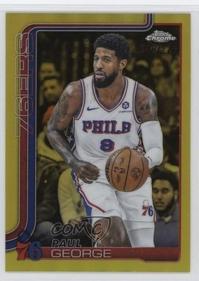 2025-26 Topps Chrome Yellow Refractor 228/275 Paul George #171 1q3e