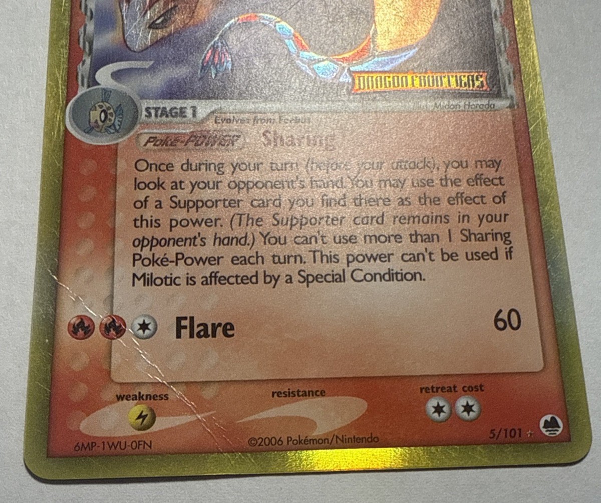 Milotic Delta Species Reverse Holo Stamp - Dragon Frontiers - 5