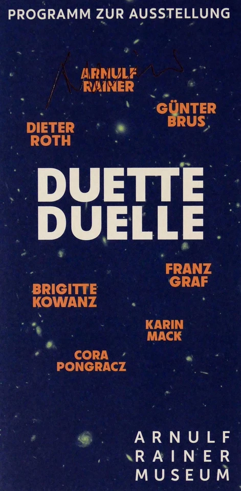 Arnulf RAINER, Handsigniertes Ausstellungsprogramm - Duette Duelle - Kunstdruck - Bild 1 von 1