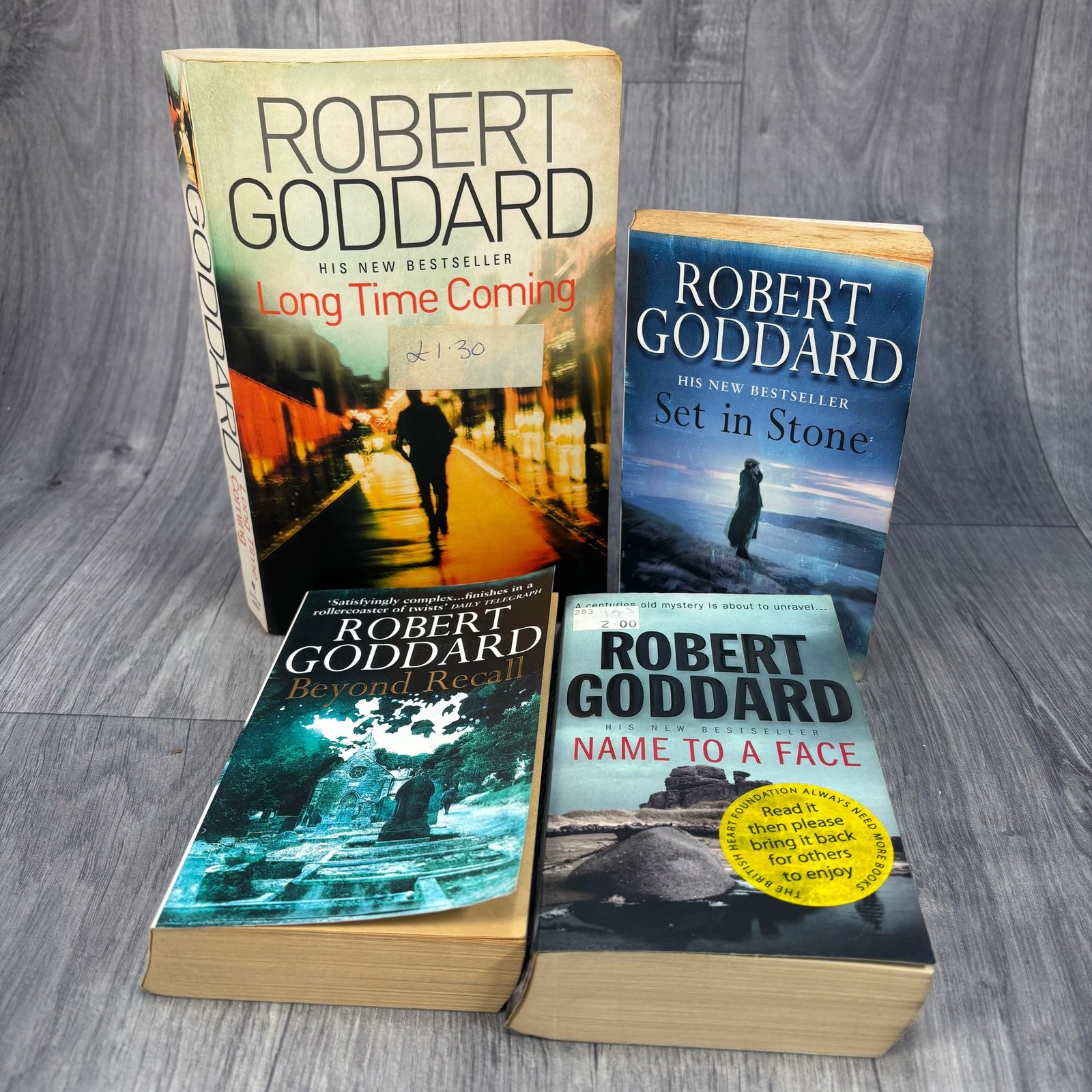 Robert Goddard Books Bundle x4 Mystery Thriller Novels Beyond Recall Set Stone