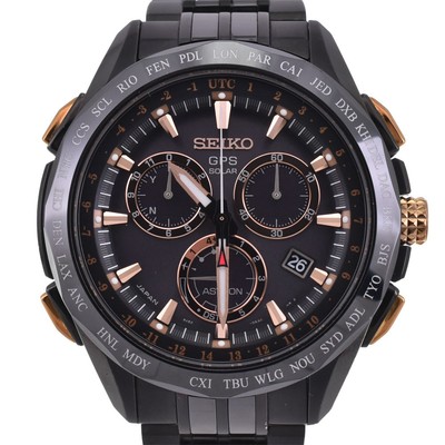 SEIKO Astron SBXB019 Chronograph blackDial Radio Sync Solar Men's Watch A#144164
