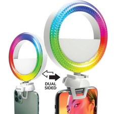 Sided LED Light with Camera Mount RGB Color Changing White Lighting Modes