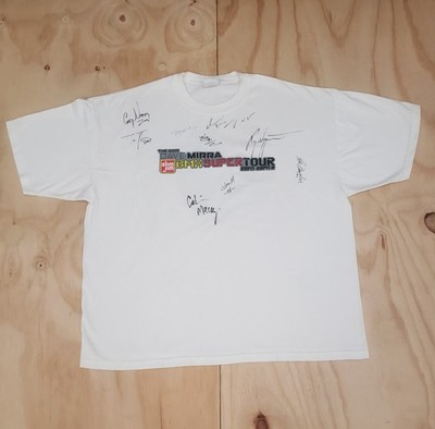 Vtg Rare 2001 Espn Dave Mirra Bmx Slim Jim Super Tour Shirt Signed Men's Size Xl
