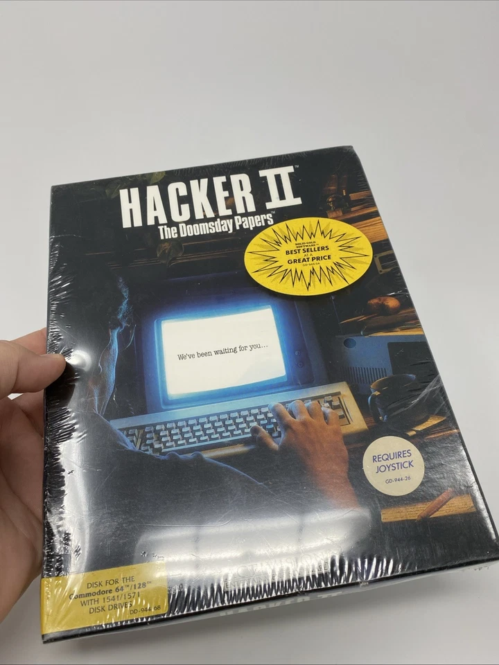 Commodore 64/128 - Hacker II: The Doomsday Papers * VTG 1986 Brand New & Sealed - Image 3 of 4