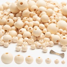 1000pcs Natural Unfinished Wooden Beads for Crafts DIY Decor