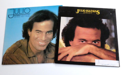 JULIO IGLESIAS - AMOR + JULIO LP EX VINYL 80s Album Bundle Begin The Beguine