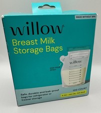 WILLOW Breast Milk Storage Bags 8oz x 100ct for Freezer/Fridge NEW IN BOX