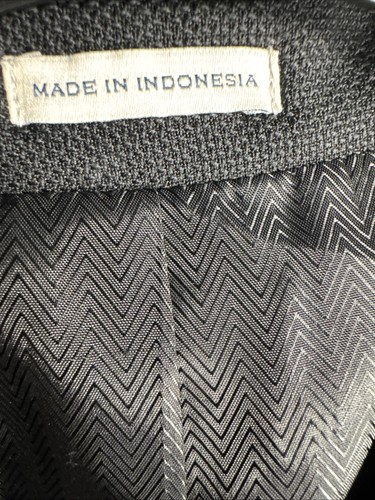JOSEPH ABBOUD 44R Slim Navy Hopsack REDA Super 110s WOOL Two Silver Metal Button - 第 2/16 張圖片
