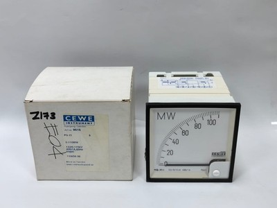 CEWE INSTRUMENTS PQ23 ANALOG PANEL METER 9515 0-110MW 132/0,115KV ,400/1A 60HZ