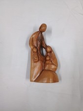 Holy Family Carving Olive Tree Wood Bethlehem Nativity Statue Gift Art Figures