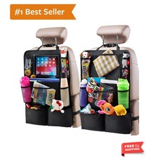 Backseat Car Organizer, Kick Mats Back Seat Protector with Touch Screen Table...