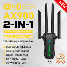 WiFi 6 USB Adapter Bluetooth 5.4 Wireless Dongle Dual Band Network Card PC