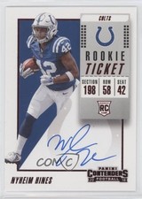 2018 Contenders Rookie Ticket RPS Variation Red Zone Nyheim Hines #129 Auto r0j