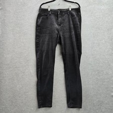 Curve Appeal Women Jeans 12/31 Black Denim Skinny Button 28" Inseam