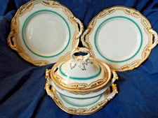 Mid 19th C KPM 12 pc  Partial Dinner Service For Six