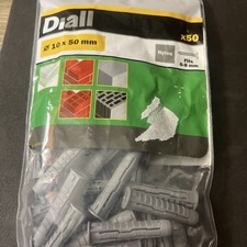 Diall 10x50mm Wall Plugs X50