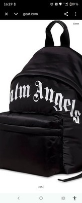 Palm Angles Curved Logo Backpack Schwarz All Over  Absoluter Neuwertig Zustand