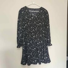 SHEIN Curve Black Floral Dress 2XL