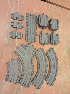 Thomas & Friends Take-n-Play Take Along 18 piece Assorted Grey Track Pieces Lot