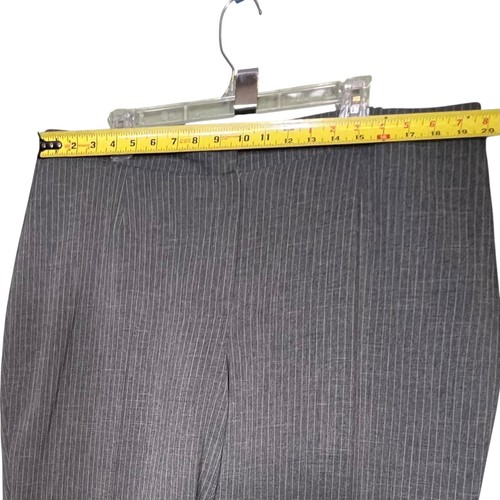Pantalones Le Suit Mujer 18W Gris Rayas Forrados Pierna Recta Carrera Oficina Trabajo - Imagen 8 de 13