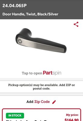 Rational Oven Door Handle.  PART NUMBER 24.04.065.  # 91
