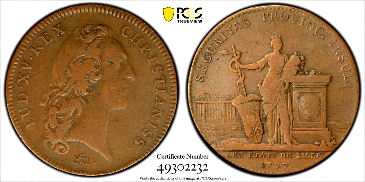 France 1737 Jeton Royal Copper Feuardent 7238 PCGS VF 25 BN | eBay