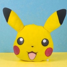 Pokemon Pikachu Big Face Pillow Cushion Plush Glitter Cheeks Stuffed Animal 2017