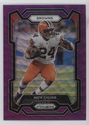 2023 Panini Prizm Purple Wave Prizm 13/99 Nick Chubb #69 1d4m