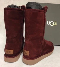 UGG Women's Abree Short Classic Rust Red Boots 1009250 Luxe Collection Size 5