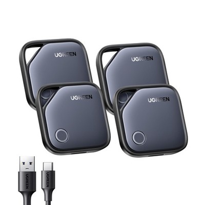 UGREEN FineTrack (iOS Only)Air Tracker Tags 2 Pack, 1-Year USB-C Rechargeable Ba