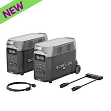 Qty 2 EcoFlow DELTA Pro Portable Power Station 3600Wh + Qty 1 Double Voltage Hub