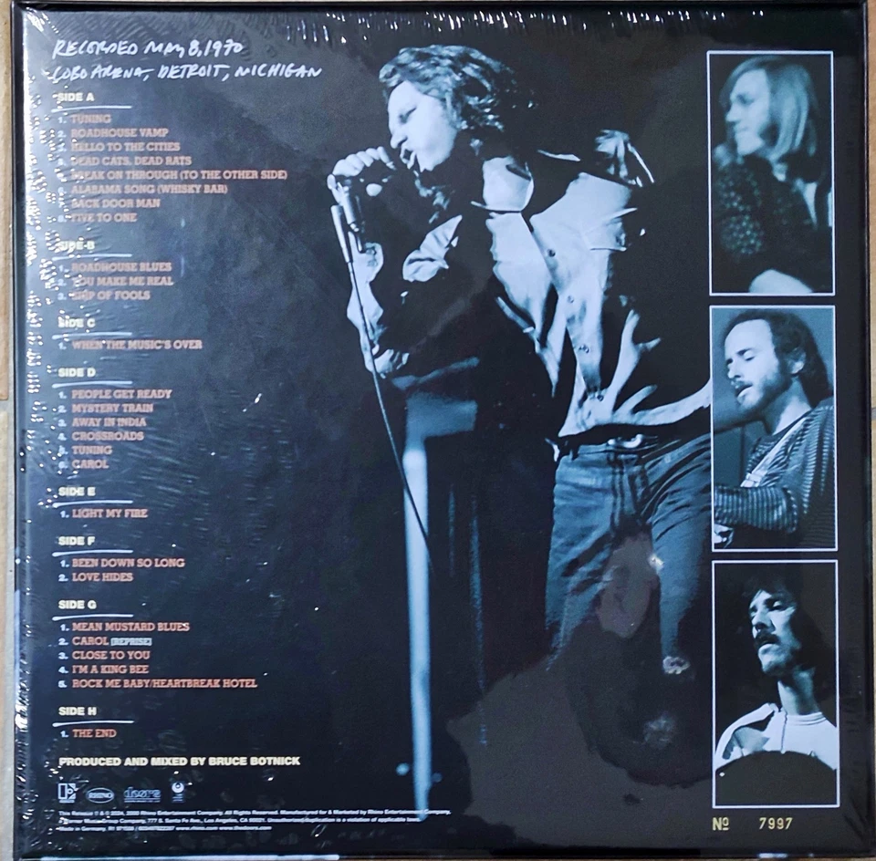 THE DOORS - LIVE IN DETROIT Elektra-Rhino 4x180g LP Box RSD 2024 #7997 NEW -RARE - Immagine 2 di 4