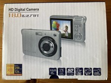 Digital Camera Mini 18MP 2.7" 8 Zoom Anti-shake Full HD Digital Camera Silver UK