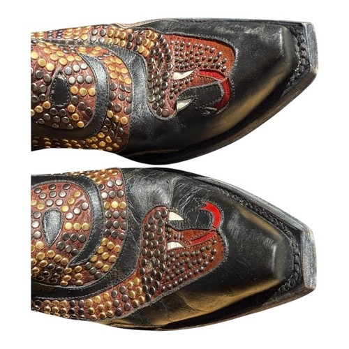 Bota de Vaquero Old Gringo Serpiente Tachonada Mujer Talla 8.5 - Imagen 6 de 10