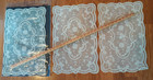 set of 3 princess lace like vinyl/plastic vintage placemats 19x12in Italy — photo 2
