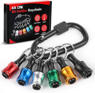 Push to Unlock, 6Pcs 1/4 Inch Hex Shank Aluminum Alloy Screwdriver Bit Holder