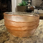Vintage Set of 4 Arcoroc France Rosa Pink Rosaline Glass Soup Salad 6" Bowls
