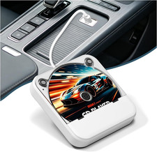 CD Player for Car, USB Plug Play Anti-Skip External Drive, White