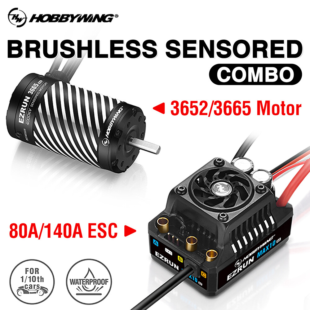 HOBBYWING-ESC-G3現行品 HobbyWing EZRUN G3 Brushless Motor & MAX10 G2 ESC Power Combo for