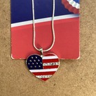 I Am Limited Edition American Flag Heart Shaped Necklace Earring Set New In Pack — photo 2