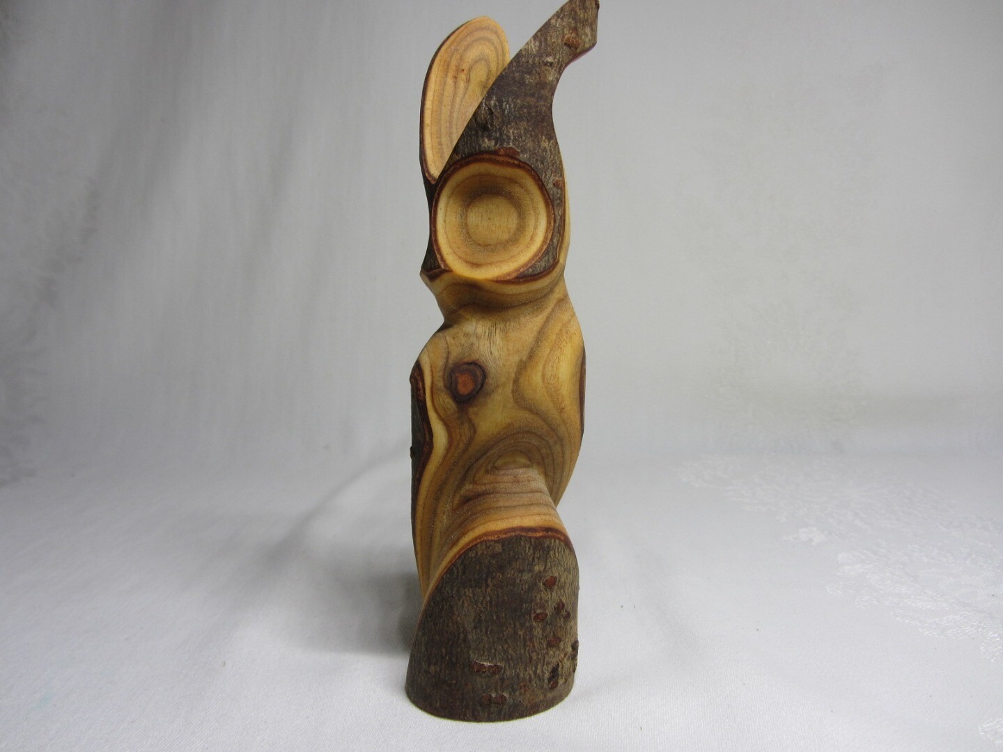 Native Art Canada Carved Sumac Wood Owl Figurine Vintage Carving eBay