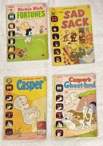 Lot Of 4 Harvey Comic Books From Early 1970’s