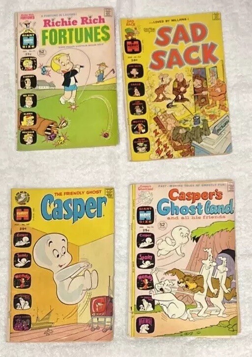 Lot Of 4 Harvey Comic Books From Early 1970’s