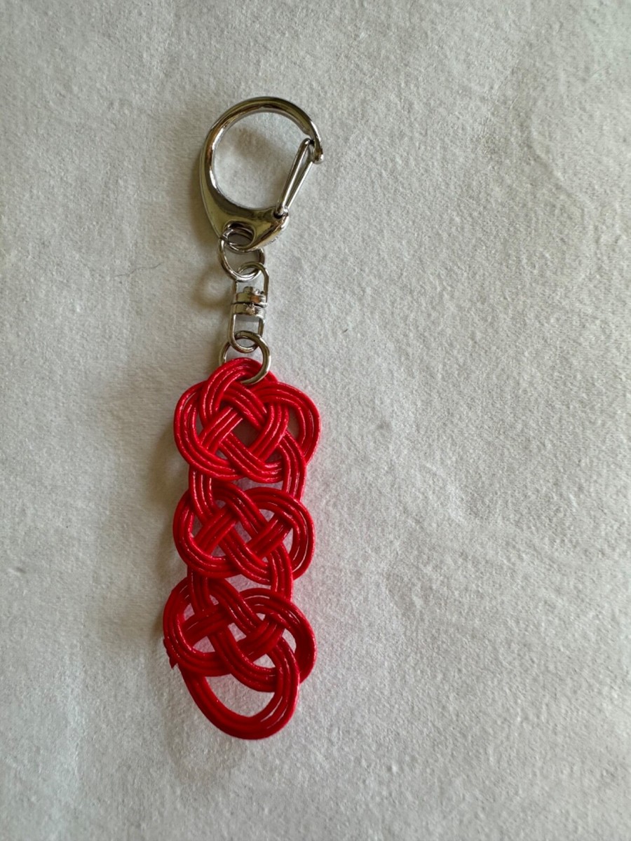 Handmade Mizuhiki Awaji short Knot Keychain Japanese Traditional