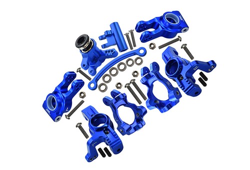 Losi 1/10 Lasernut U4 Tenacity Aluminum C-Hub + Knuckle Arms + Steering Assembly - Picture 3 of 8