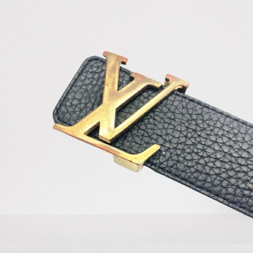 Louis Vuitton Brown Monogram Canvas Logo Buckle Belt Size 85/34 For Sale at  1stDibs