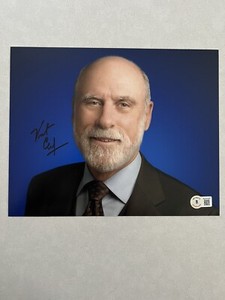 Vint Cerf autographed signed 8x10 photo Beckett BAS COA Creator Of The Internet