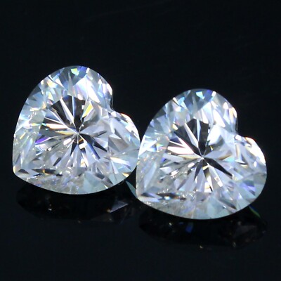 Amazing ! DE Color VVS1 3x3 mm Heart Pair Excellent Cut White Loose Diamond
