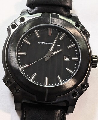 Mans Watch Morphic All Black Luminous Hands / Index, Date  Full warranty