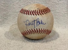 SWEET Dusty Baker, Davey Lopes AUTO'D Game Used Baseball, Los Angeles Dodgers!!